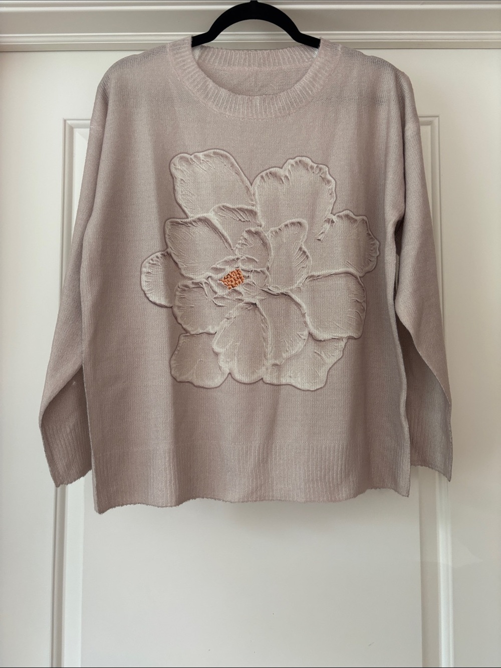 Women’s Light Beige Floral  Sweater